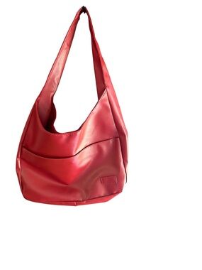 Unbranded red faux leather hobo bag